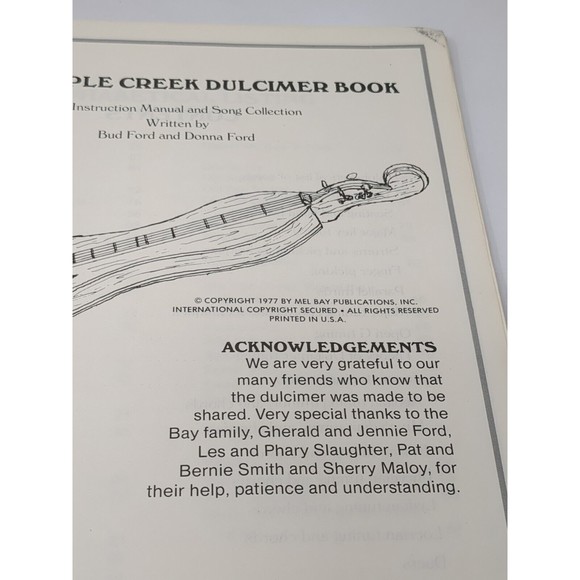 Vintage Mel Bay Cripple Creek Dulcimer Book 1977‎ 70s Instruction Music Lyrics - Picture 5 of 14